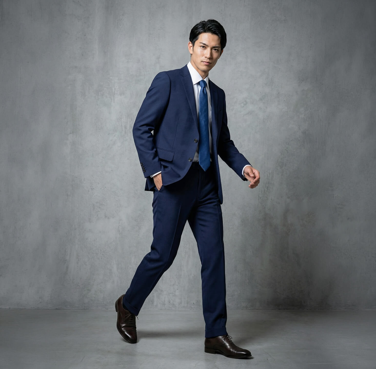 スーツ画像×AIモデルをAI合成